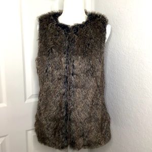 BANANA REPUBLIC | Faux Fur Fully Lined Brown Blended Vest - Size M